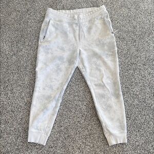 Dynamic Fleece Breathable Sweatpants - Marble Pattern Light Gray